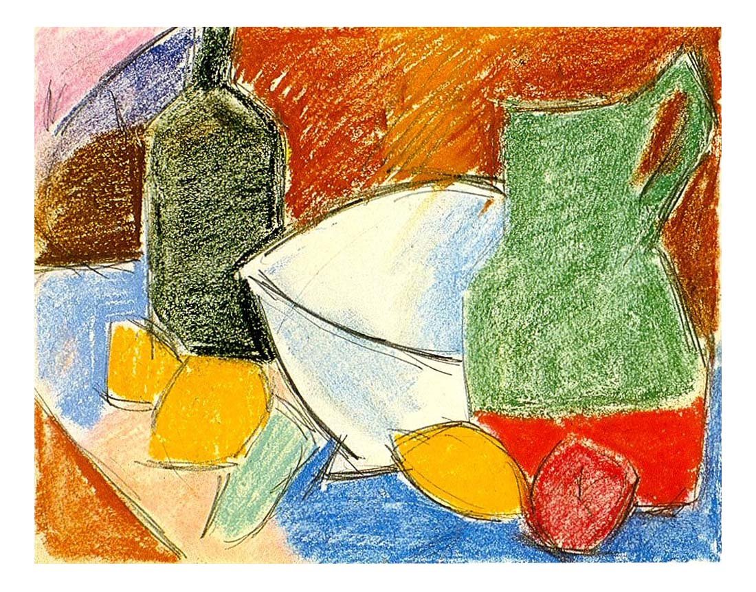 1907 Les Citrons by Pablo Picasso, vintage artwork, 16x12"(A3) Poster