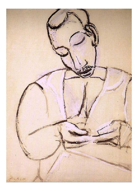 1907 Marin roulant une cigarette by Pablo Picasso, vintage artwork, 16x12"(A3) Poster