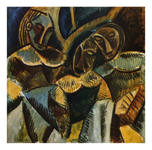 1907 Trois femmes sous un arbre by Pablo Picasso, vintage artwork, 16x12"(A3) Poster