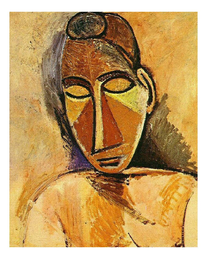 1907 Buste de femme2 by Pablo Picasso, vintage artwork, 16x12