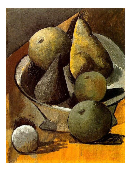 1908 Compotier aux poires et pommes by Pablo Picasso, vintage artwork, 16x12"(A3) Poster