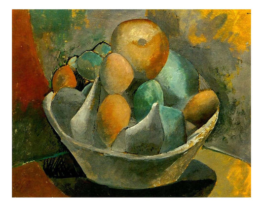 1908 Compotier et fruits by Pablo Picasso, vintage artwork, 16x12"(A3) Poster