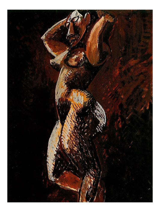 1908 Femme nue de profil by Pablo Picasso, vintage artwork, 16x12"(A3) Poster