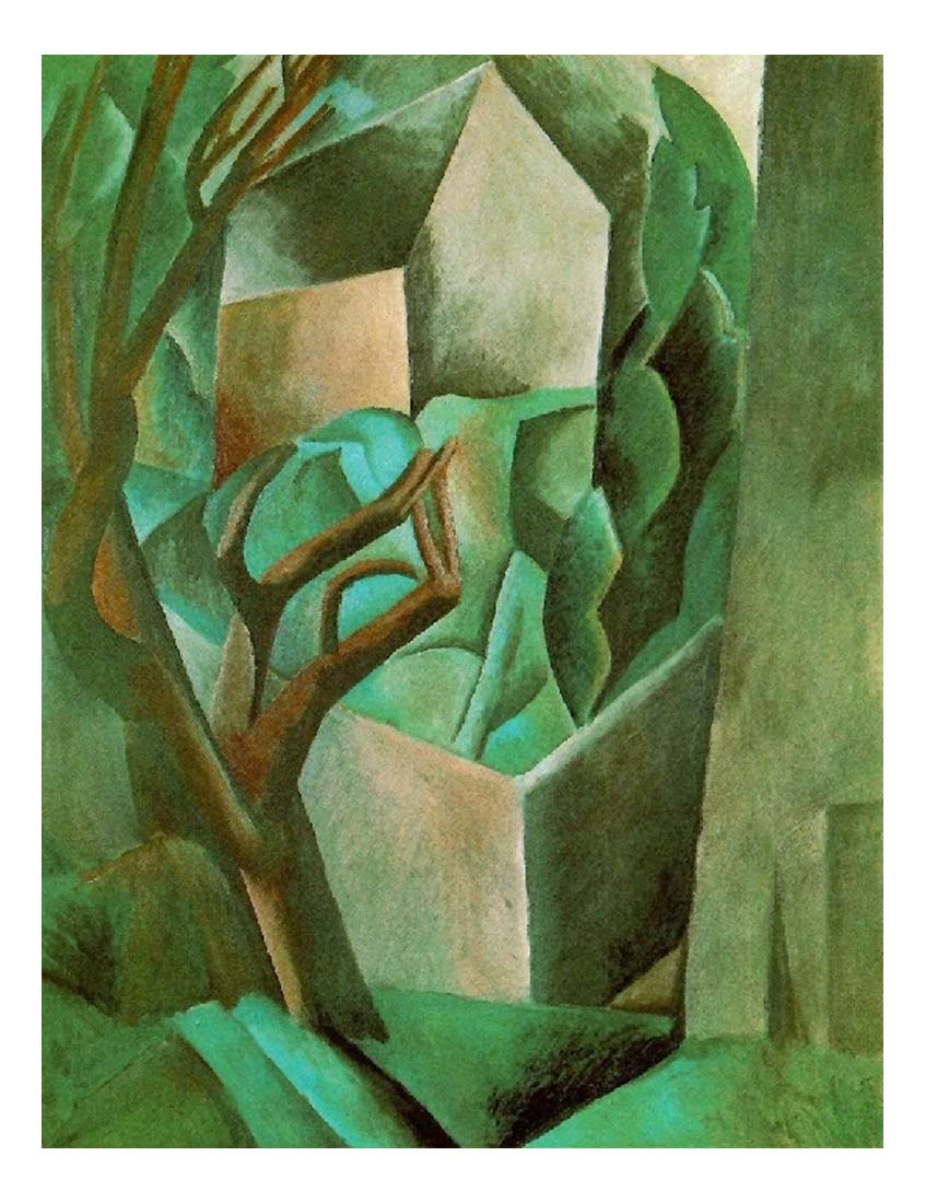 1908 Maisonette dans un jardin by Pablo Picasso, vintage artwork, 16x12"(A3) Poster