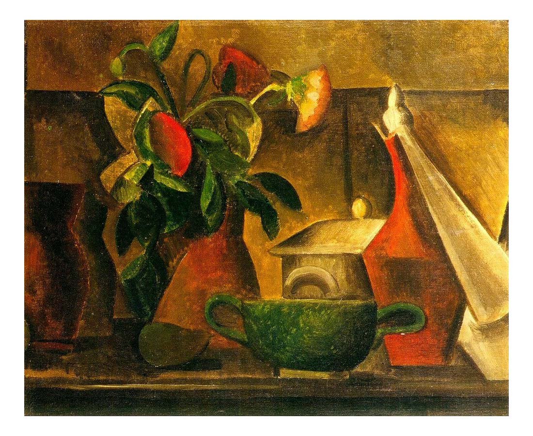 1908 Nature morte au bouquet de fleurs by Pablo Picasso, vintage artwork, 16x12"(A3) Poster