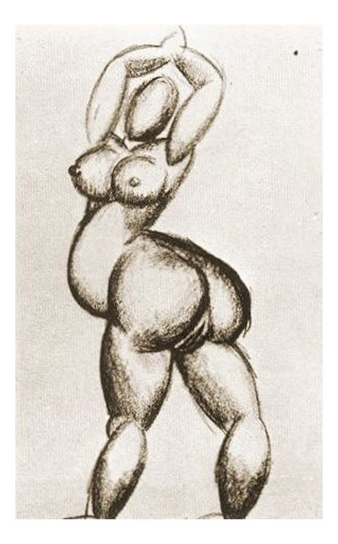 1908 Nu Callypige by Pablo Picasso, vintage artwork, 16x12"(A3) Poster