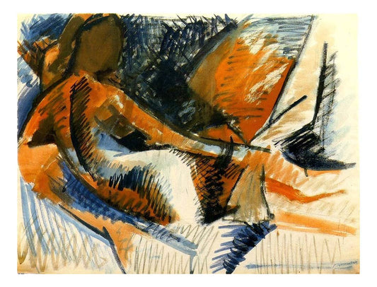 1908 Odalisque (Ingres) by Pablo Picasso, vintage artwork, 16x12"(A3) Poster