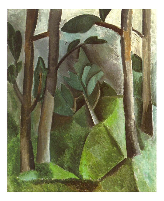 1908 Paysage4 by Pablo Picasso, vintage artwork, 16x12"(A3) Poster