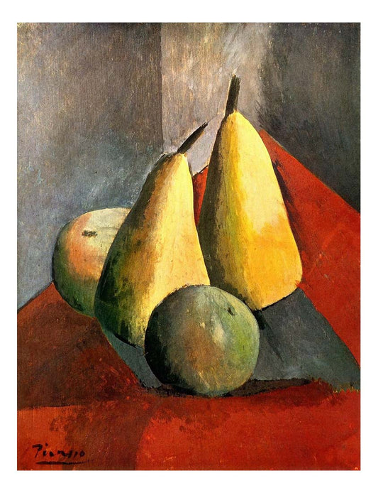 1908 Poires et pommes by Pablo Picasso, vintage artwork, 16x12"(A3) Poster