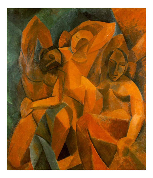 1908 Trois femmes by Pablo Picasso, vintage artwork, 16x12"(A3) Poster