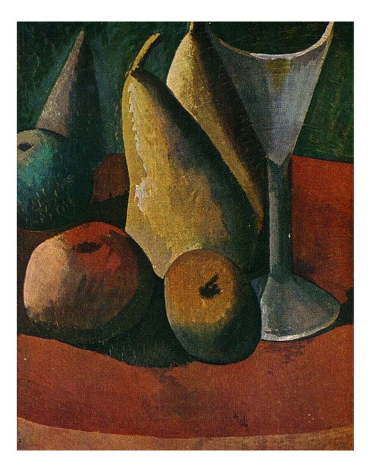 1908 Verre et fruits by Pablo Picasso, vintage artwork, 16x12"(A3) Poster