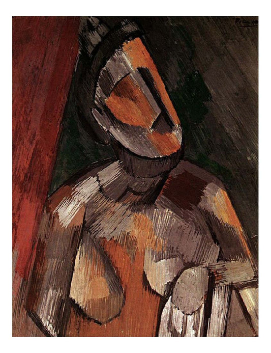 1909 Buste de femme by Pablo Picasso, vintage artwork, 16x12"(A3) Poster