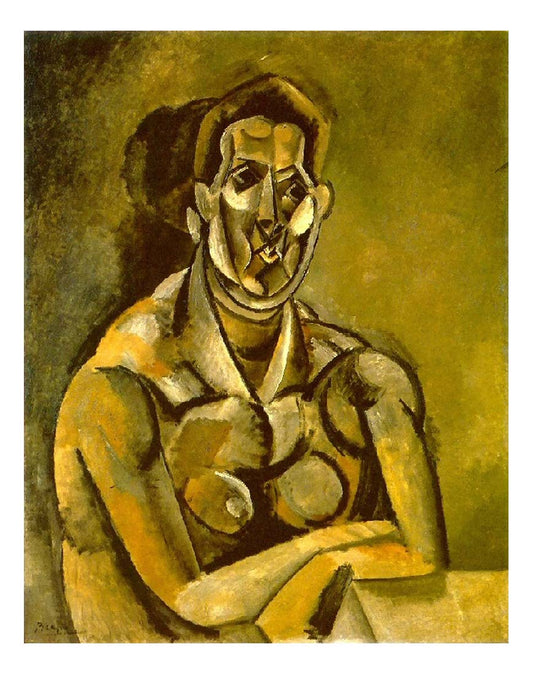 1909 Buste de femme (Fernande) by Pablo Picasso, vintage artwork, 16x12"(A3) Poster