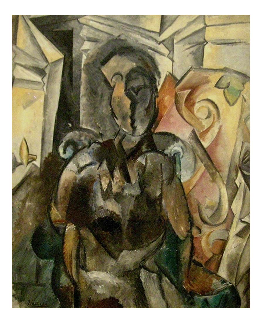 1909 Femme assise dans un fauteuil2 by Pablo Picasso, vintage artwork, 16x12"(A3) Poster