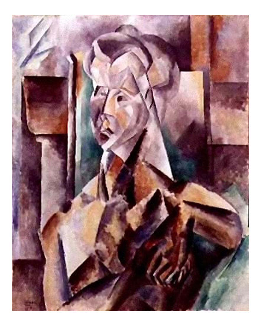 1909 Femme assise2 by Pablo Picasso, vintage artwork, 16x12"(A3) Poster