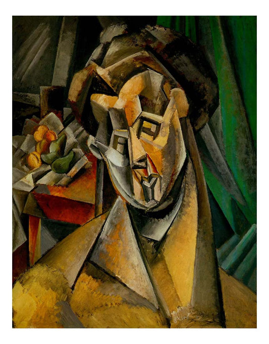 1909 Femme aux poires (Fernande) by Pablo Picasso, vintage artwork, 16x12"(A3) Poster