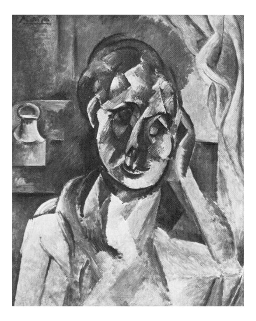 1909 Femme et pot de moutarde by Pablo Picasso, vintage artwork, 16x12"(A3) Poster