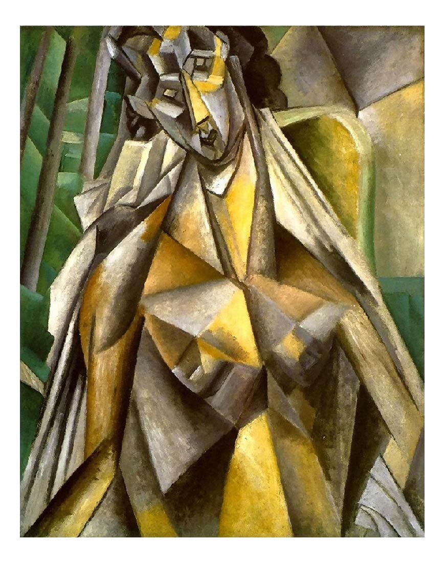 1909 Femme nue dans un fauteuil by Pablo Picasso, vintage artwork, 16x12"(A3) Poster