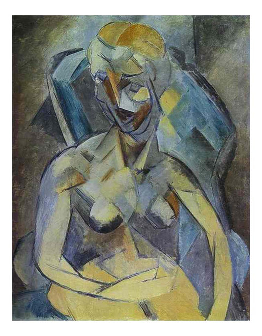 1909 jeune Femme by Pablo Picasso, vintage artwork, 16x12"(A3) Poster