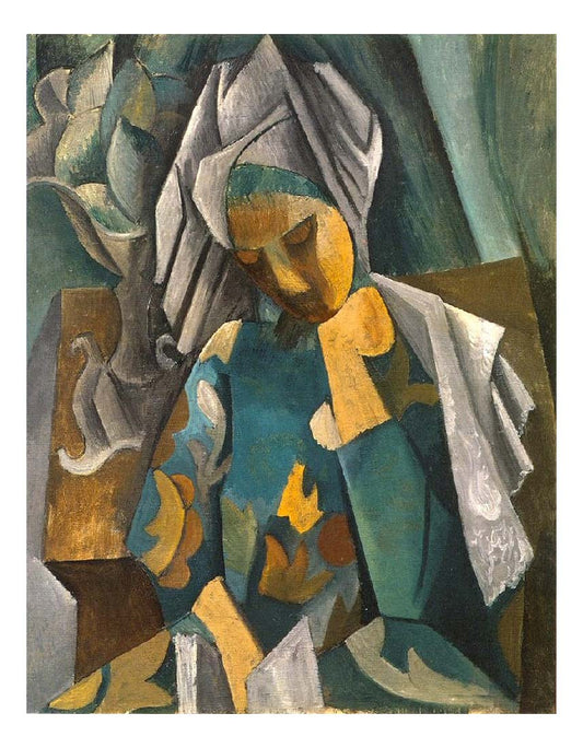 1909 La reine Isabeau by Pablo Picasso, vintage artwork, 16x12"(A3) Poster