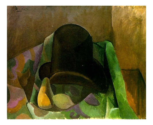1909 Le chapeau by Pablo Picasso, vintage artwork, 16x12"(A3) Poster