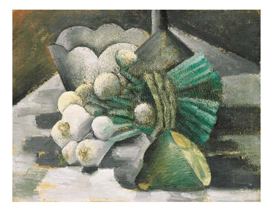 1909 Nature morte aux oignons by Pablo Picasso, vintage artwork, 16x12"(A3) Poster
