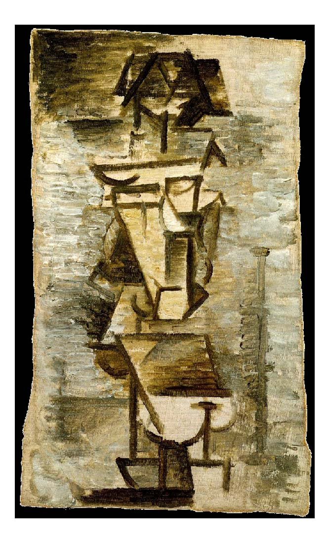1910 Composition cubiste by Pablo Picasso, vintage artwork, 16x12"(A3) Poster