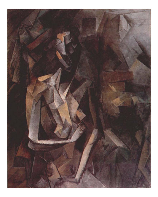 1910 femme nue assise by Pablo Picasso, vintage artwork, 16x12"(A3) Poster