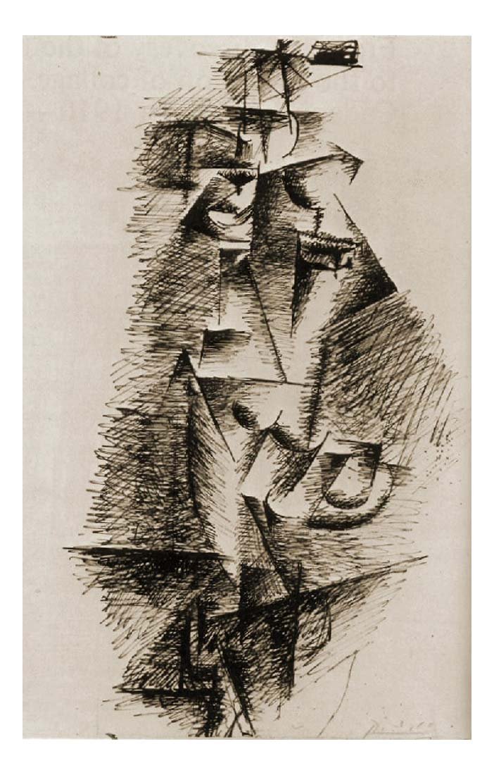 1910 Femme nue5 by Pablo Picasso, vintage artwork, 16x12"(A3) Poster