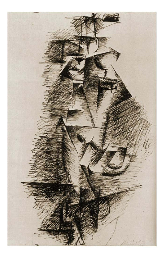 1910 Femme nue5 by Pablo Picasso, vintage artwork, 16x12"(A3) Poster