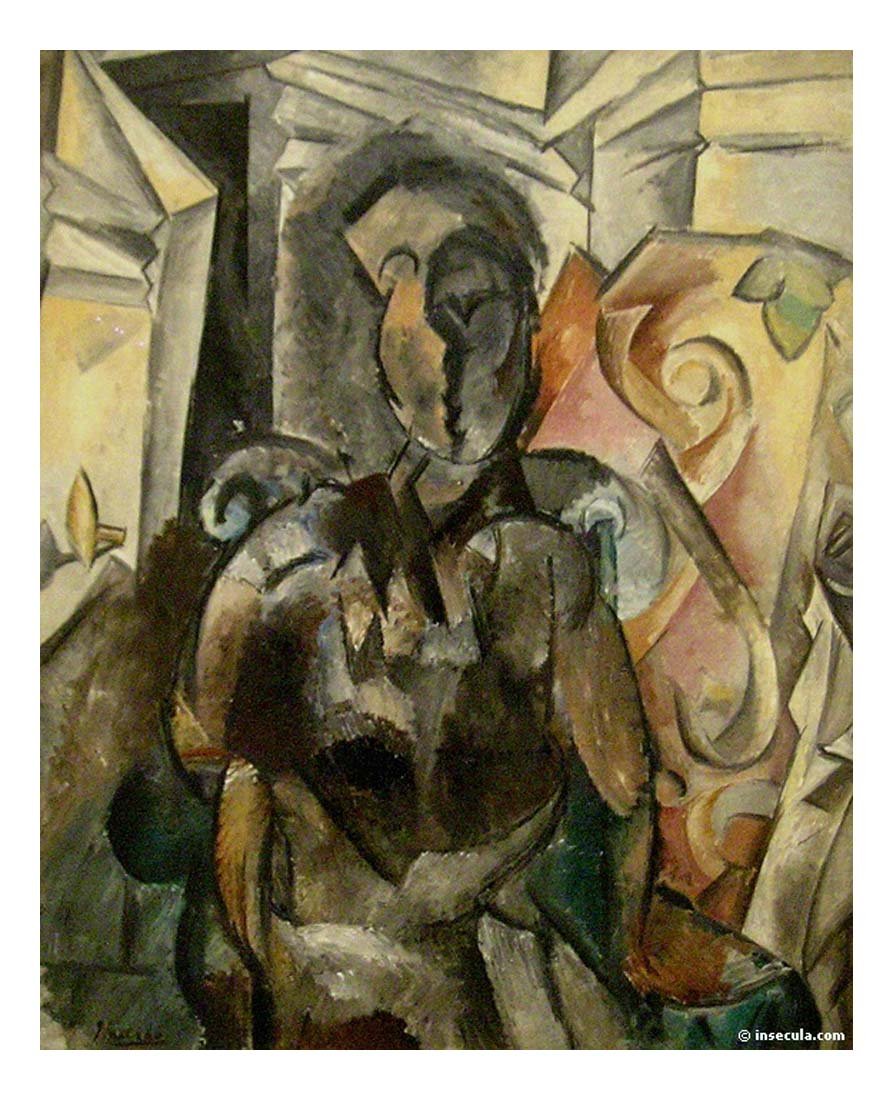 1910 Nu dans un fauteuil by Pablo Picasso, vintage artwork, 16x12"(A3) Poster