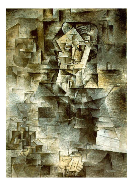 1910 Portrait de Daniel-Henry Kahnweiler by Pablo Picasso, vintage artwork, 16x12"(A3) Poster