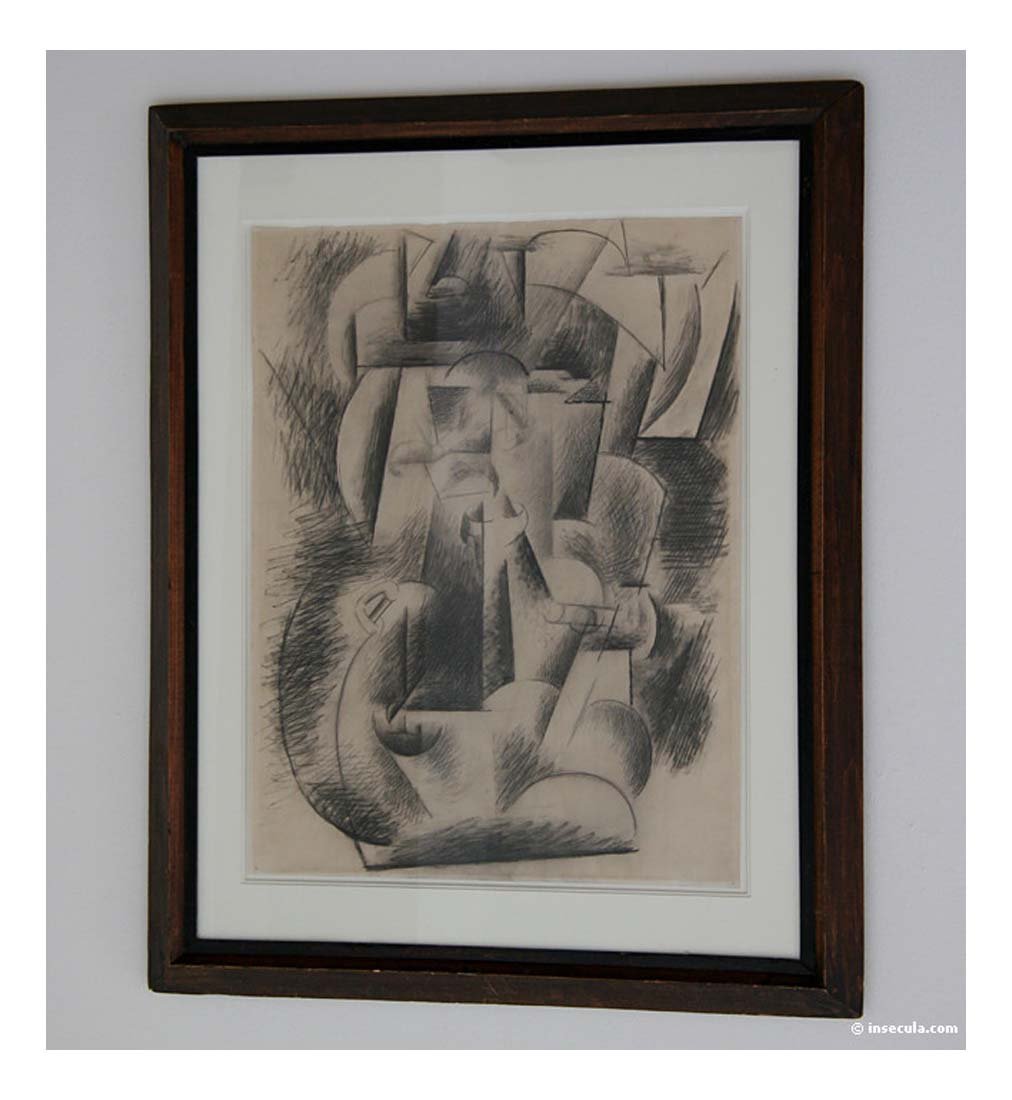 1910 Tete moustachue by Pablo Picasso, vintage artwork, 16x12"(A3) Poster