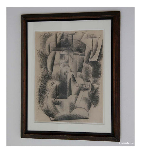 1910 Tete moustachue by Pablo Picasso, vintage artwork, 16x12"(A3) Poster