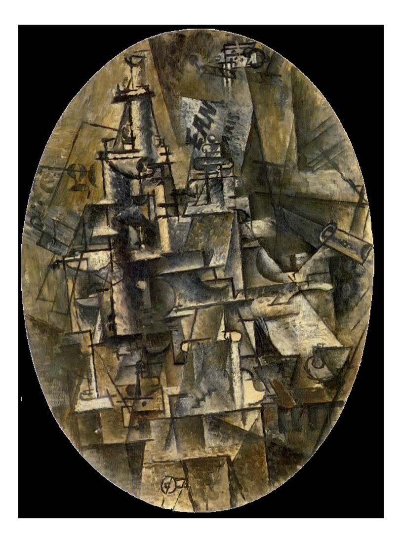 1911 Bouteille, verre, fourchette by Pablo Picasso, vintage artwork, 16x12"(A3) Poster