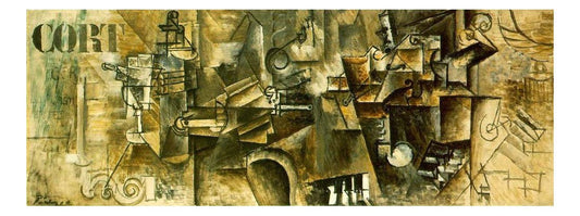 1911 Nature morte sur un piano ('CORT') by Pablo Picasso, vintage artwork, 16x12"(A3) Poster