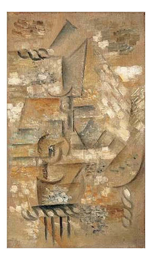 1911 Verre et pomme by Pablo Picasso, vintage artwork, 16x12"(A3) Poster