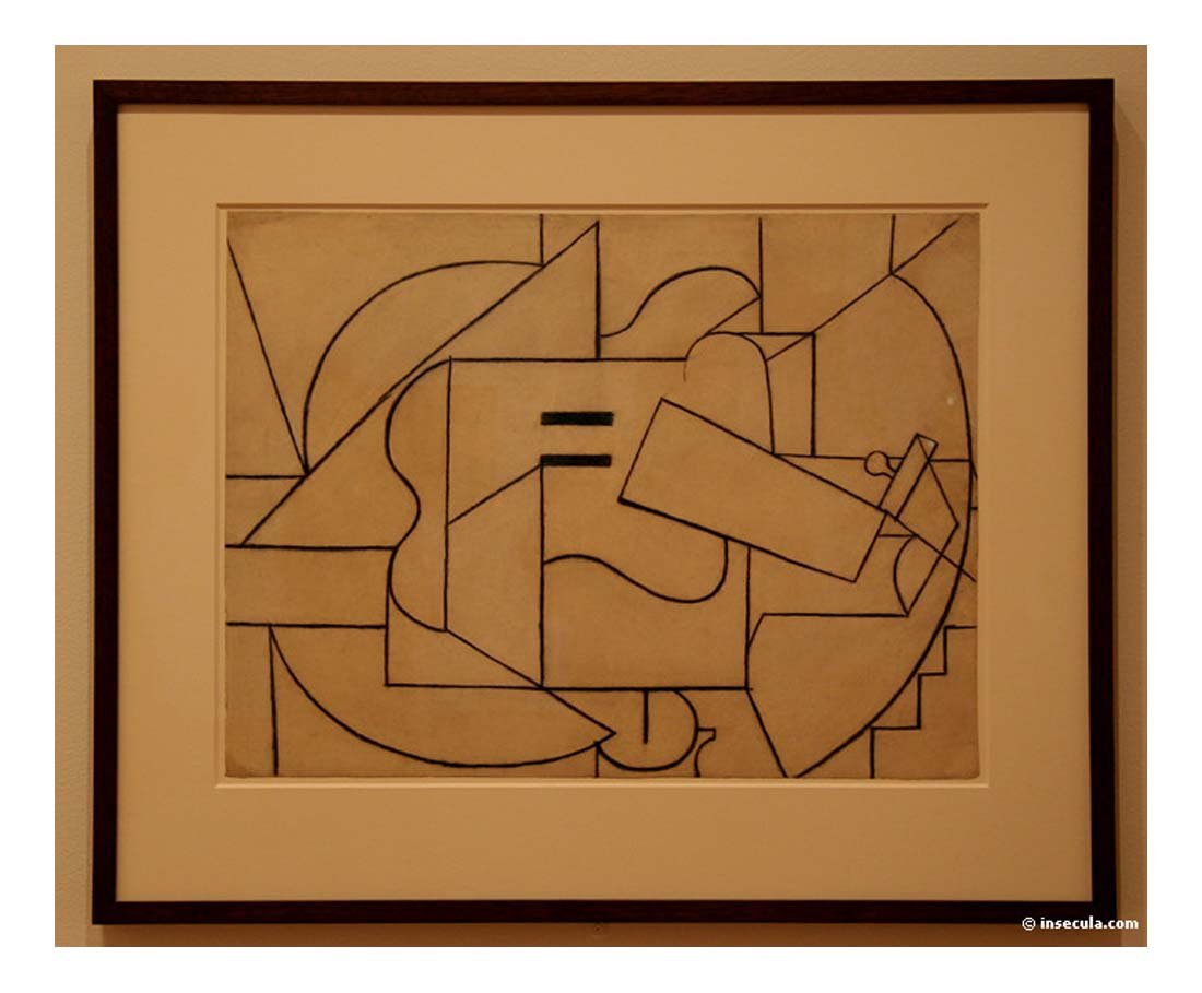 1912 Guitare 1 by Pablo Picasso, vintage artwork, 16x12"(A3) Poster