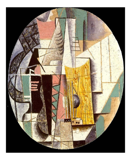 1912 Guitare1 by Pablo Picasso, vintage artwork, 16x12"(A3) Poster