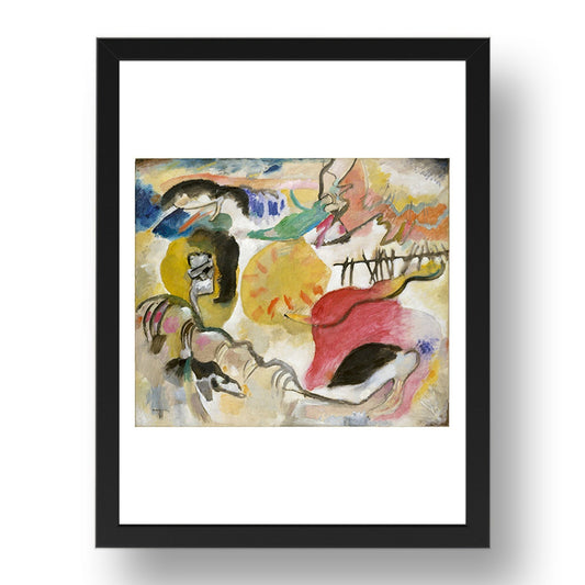 1912 Improvisation 27, Garden of Love II by Wassily Kandinsky, 17x13" Frame