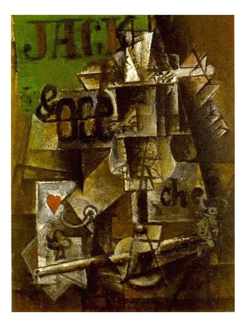 1912 Verre de Pernod et cartes by Pablo Picasso, vintage artwork, 16x12"(A3) Poster