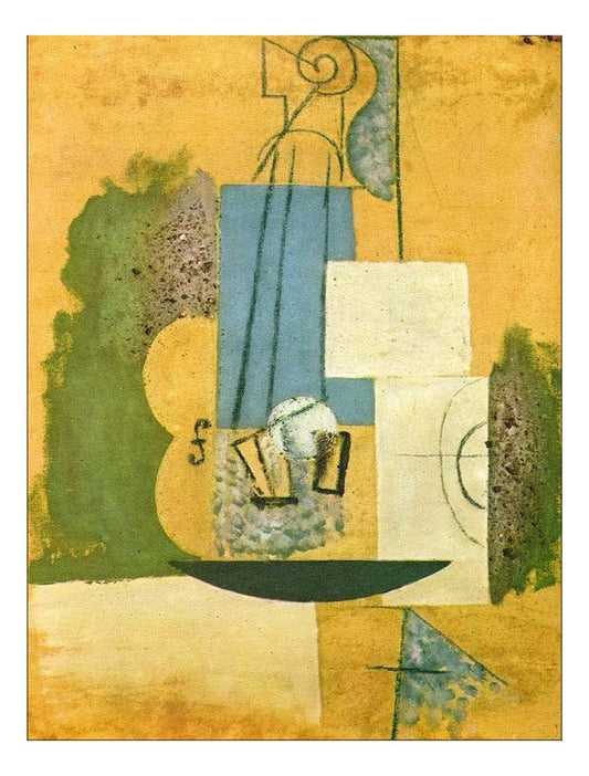 1912 Violon1 by Pablo Picasso, vintage artwork, 16x12"(A3) Poster
