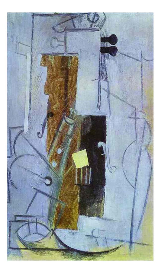 1913 Clarinette et Violon by Pablo Picasso, vintage artwork, 16x12"(A3) Poster