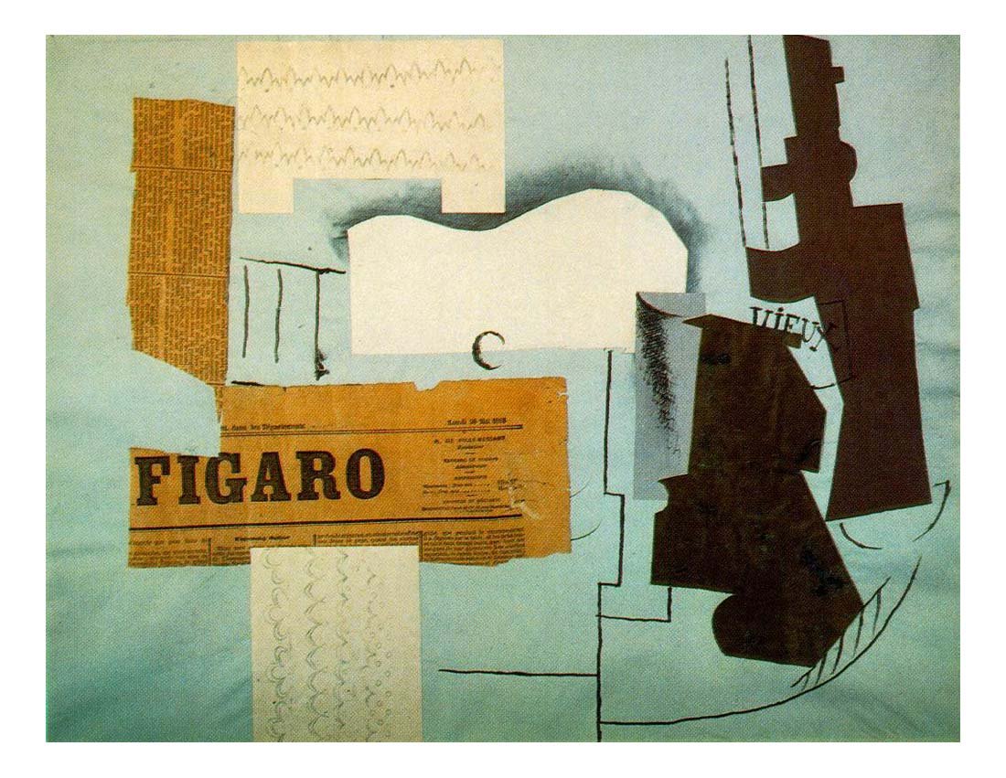 1913 G-J-V-B by Pablo Picasso, vintage artwork, 16x12"(A3) Poster