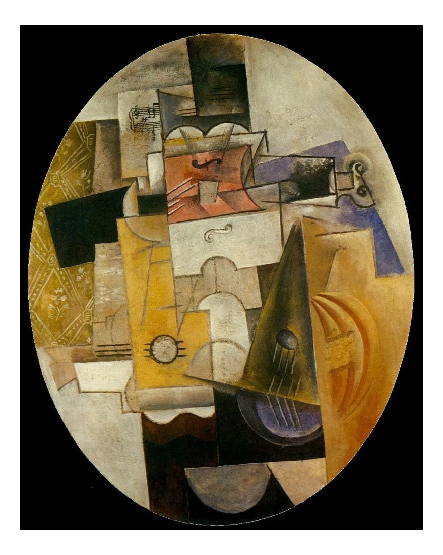 1913 Instruments de musique by Pablo Picasso, vintage artwork, 16x12"(A3) Poster