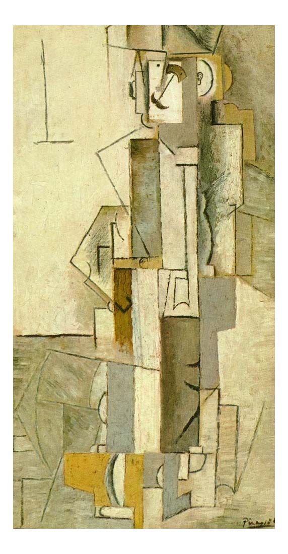 1913 Personnage arlequinesque (Arlequin) by Pablo Picasso, vintage artwork, 16x12"(A3) Poster