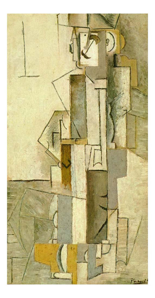 1913 Personnage arlequinesque (Arlequin) by Pablo Picasso, vintage artwork, 16x12"(A3) Poster