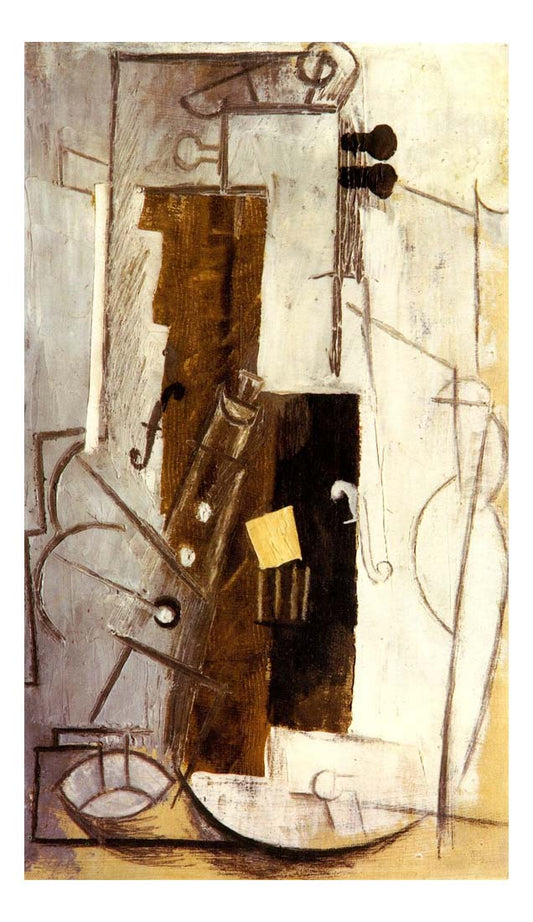 1913 Violon et clarinette by Pablo Picasso, vintage artwork, 16x12"(A3) Poster