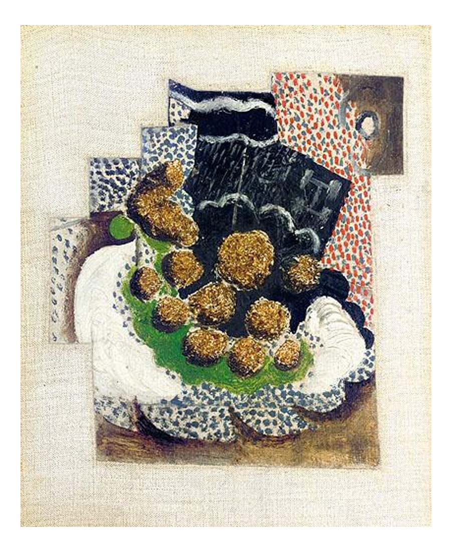 1914 Grappe de raisin by Pablo Picasso, vintage artwork, 16x12"(A3) Poster