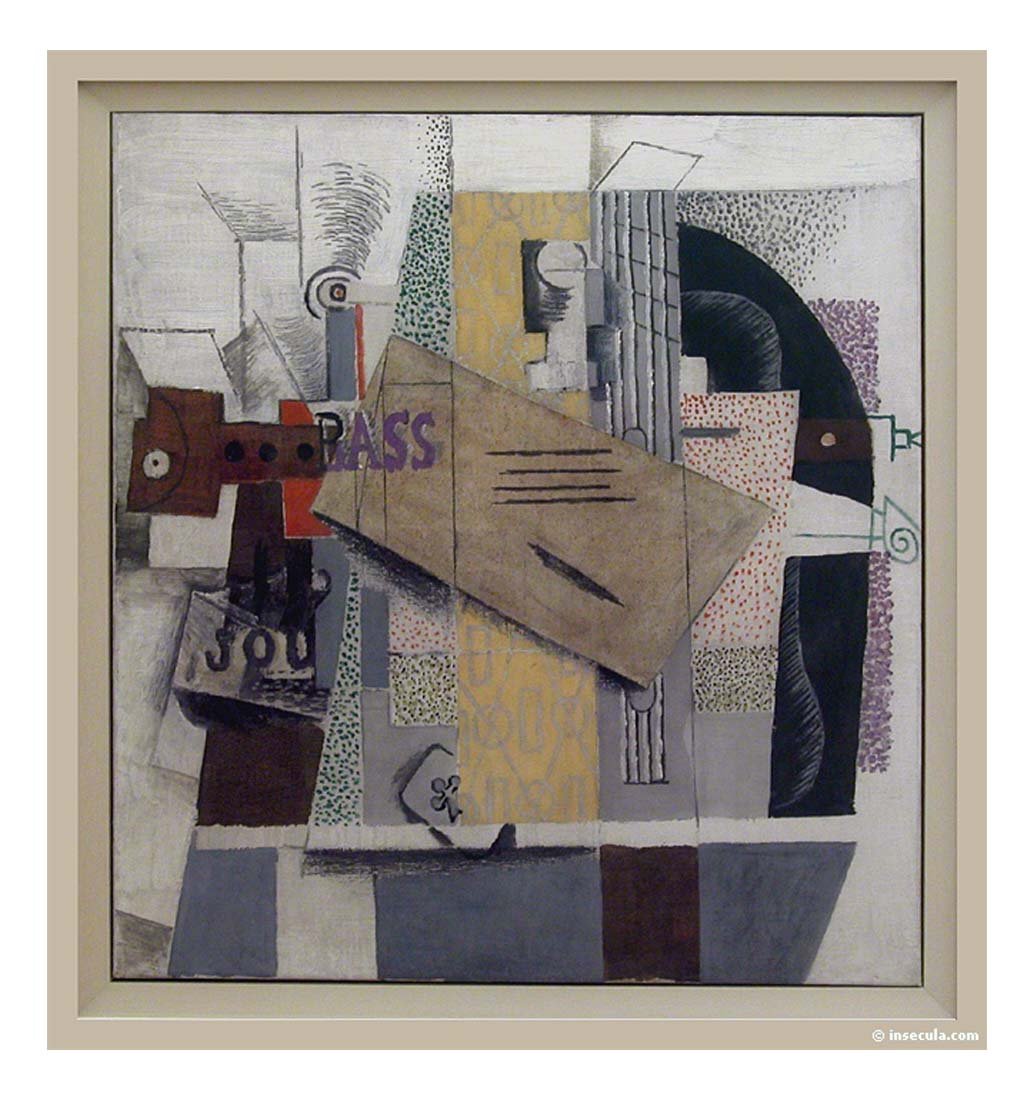 1914 Le violon by Pablo Picasso, vintage artwork, 16x12"(A3) Poster